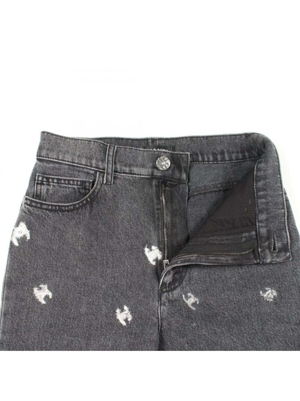 Chanel Denim Pants CC Logo Cotton - Picture 6 of 8